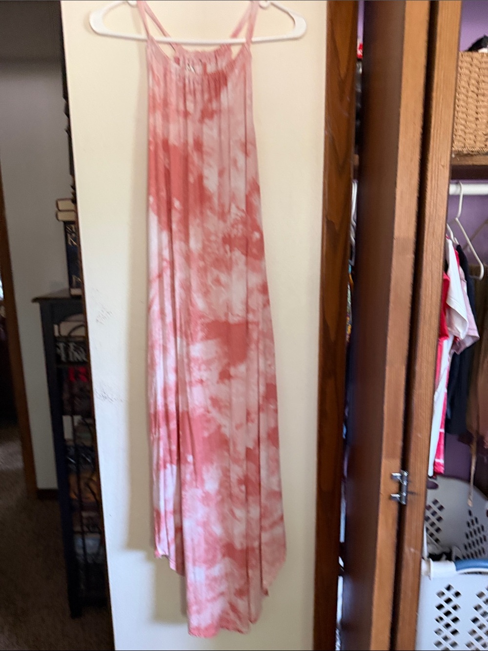 Maurices Pink Tie-Dye Maxi Sundress